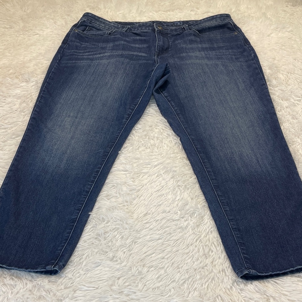 Sonoma BOYFRIEND WOMENS SIZE 16 Relaxed Fit Denim Jeans - Dark Blue